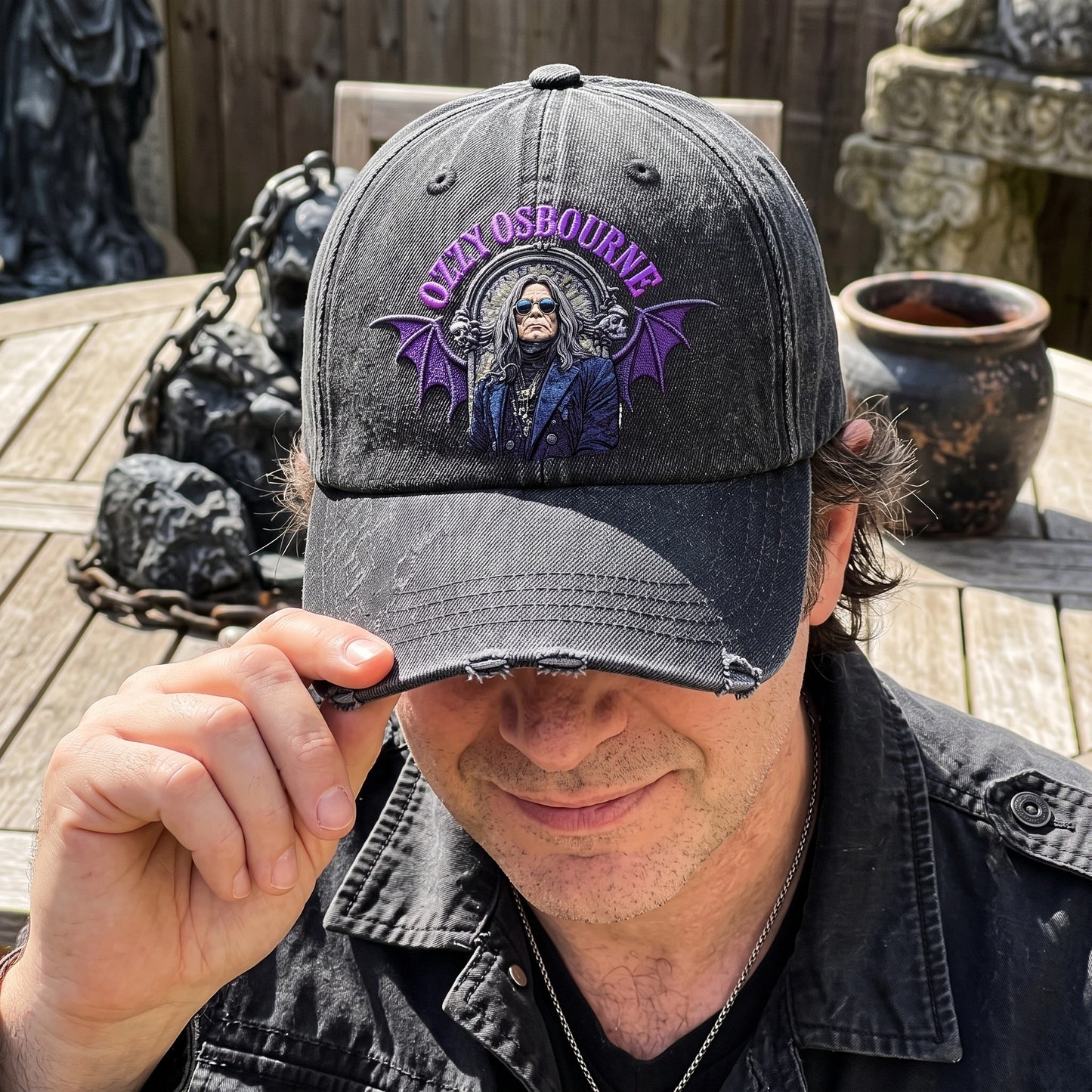 OSB Purple Bat Wings Portrait Cap