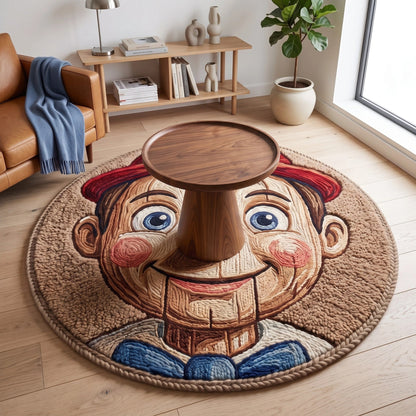 WOO Smiling Cowboy Round Area Rug