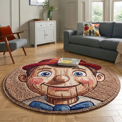 WOO Smiling Cowboy Round Area Rug