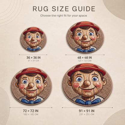WOO Smiling Cowboy Round Area Rug