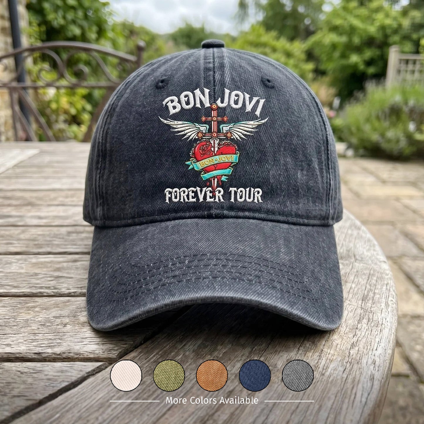 BJO Endless Road Tour Distressed Denim Cap