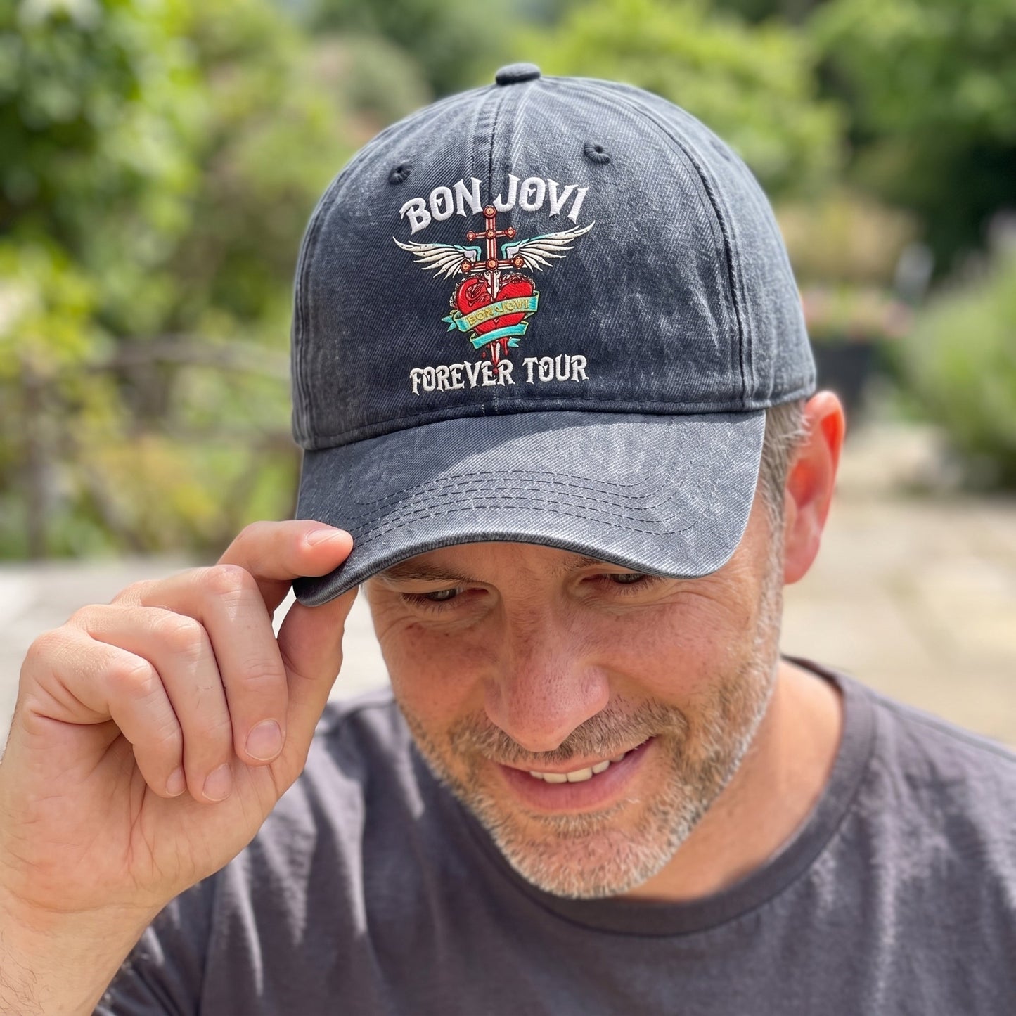 BJO Endless Road Tour Distressed Denim Cap