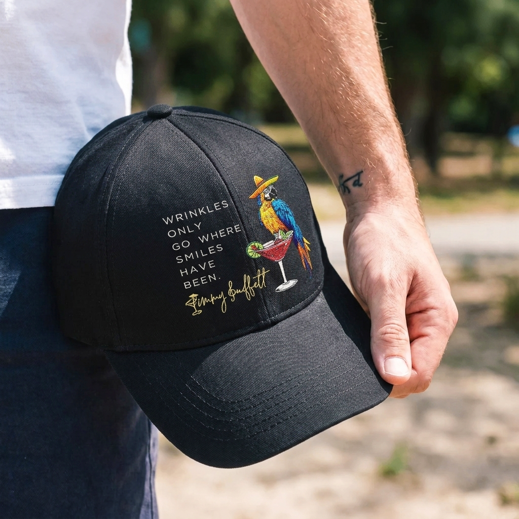 JBU Weathered Smiles Wisdom Premium Denim Cap