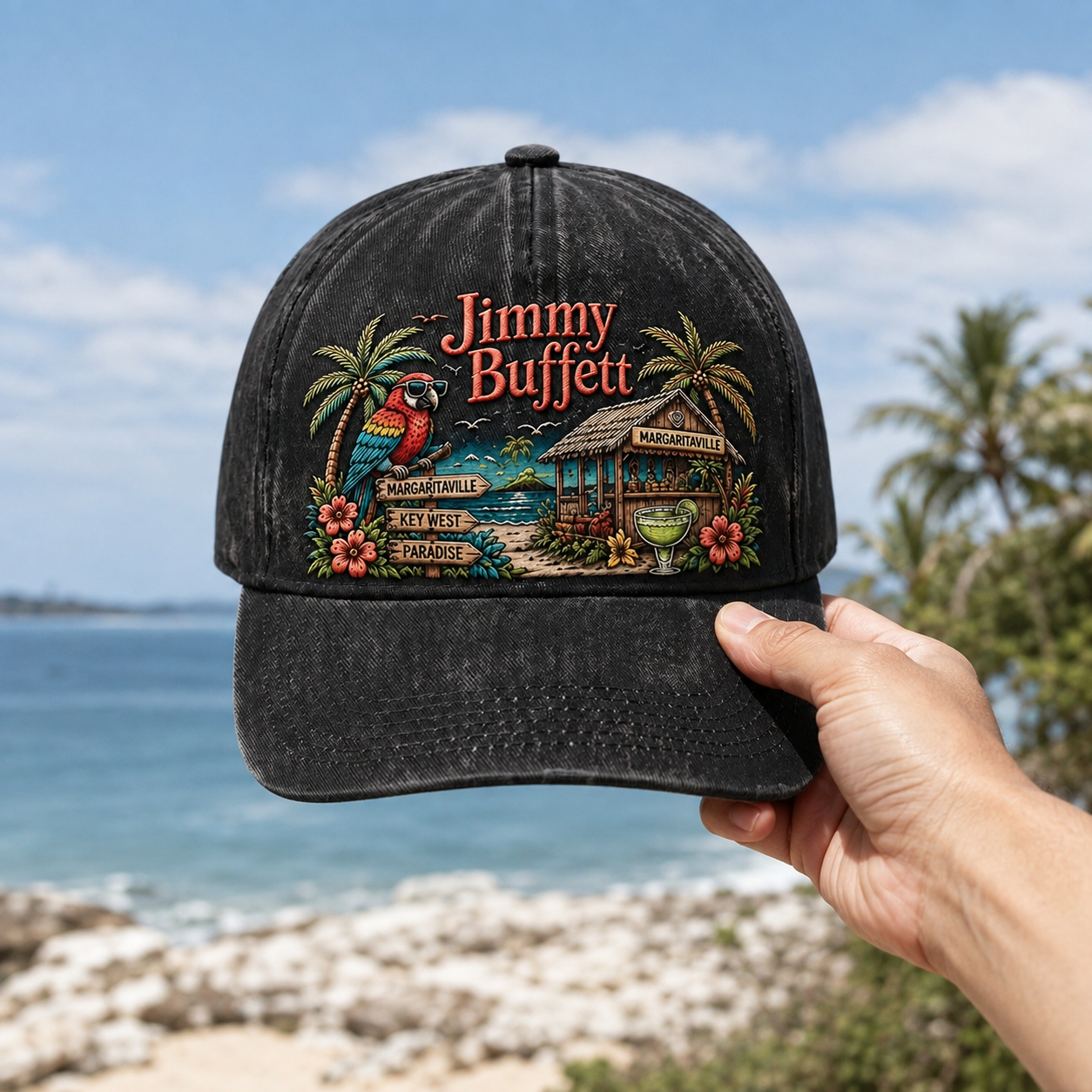 JBU Paradise Harbor Vibes Premium Denim Cap