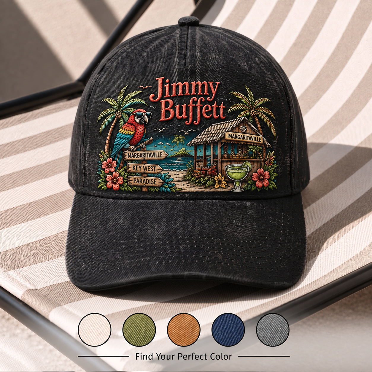 JBU Paradise Harbor Vibes Premium Denim Cap