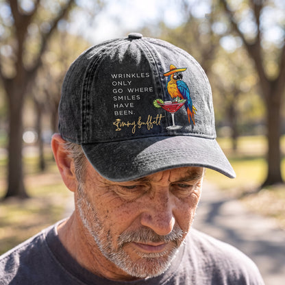 JBU Weathered Smiles Wisdom Premium Denim Cap