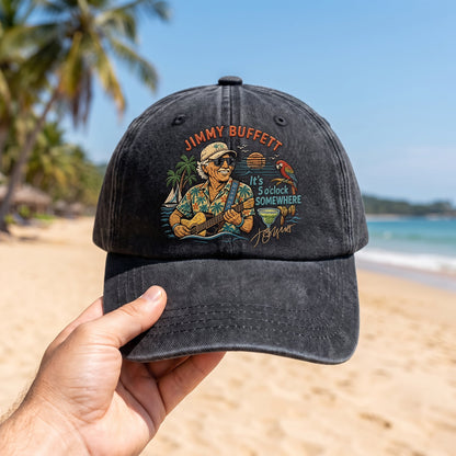 JBU Barefoot Island Freedom Distressed Denim Cap