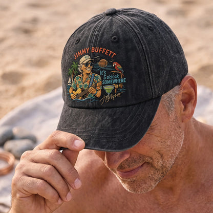 JBU Barefoot Island Freedom Distressed Denim Cap