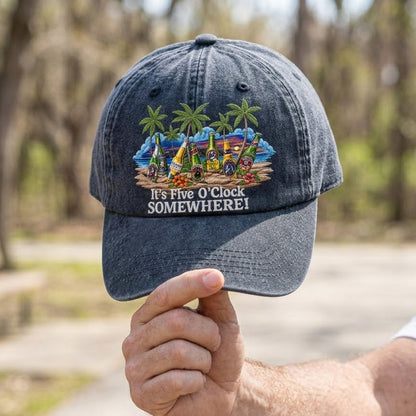 JBU Clockside Island Cheers Distressed Denim Cap