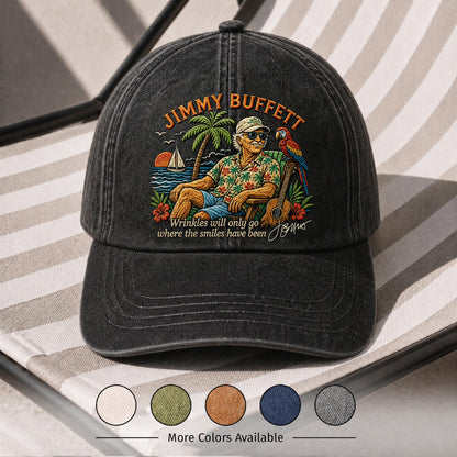 JBU Smiling Island Life Distressed Denim Cap