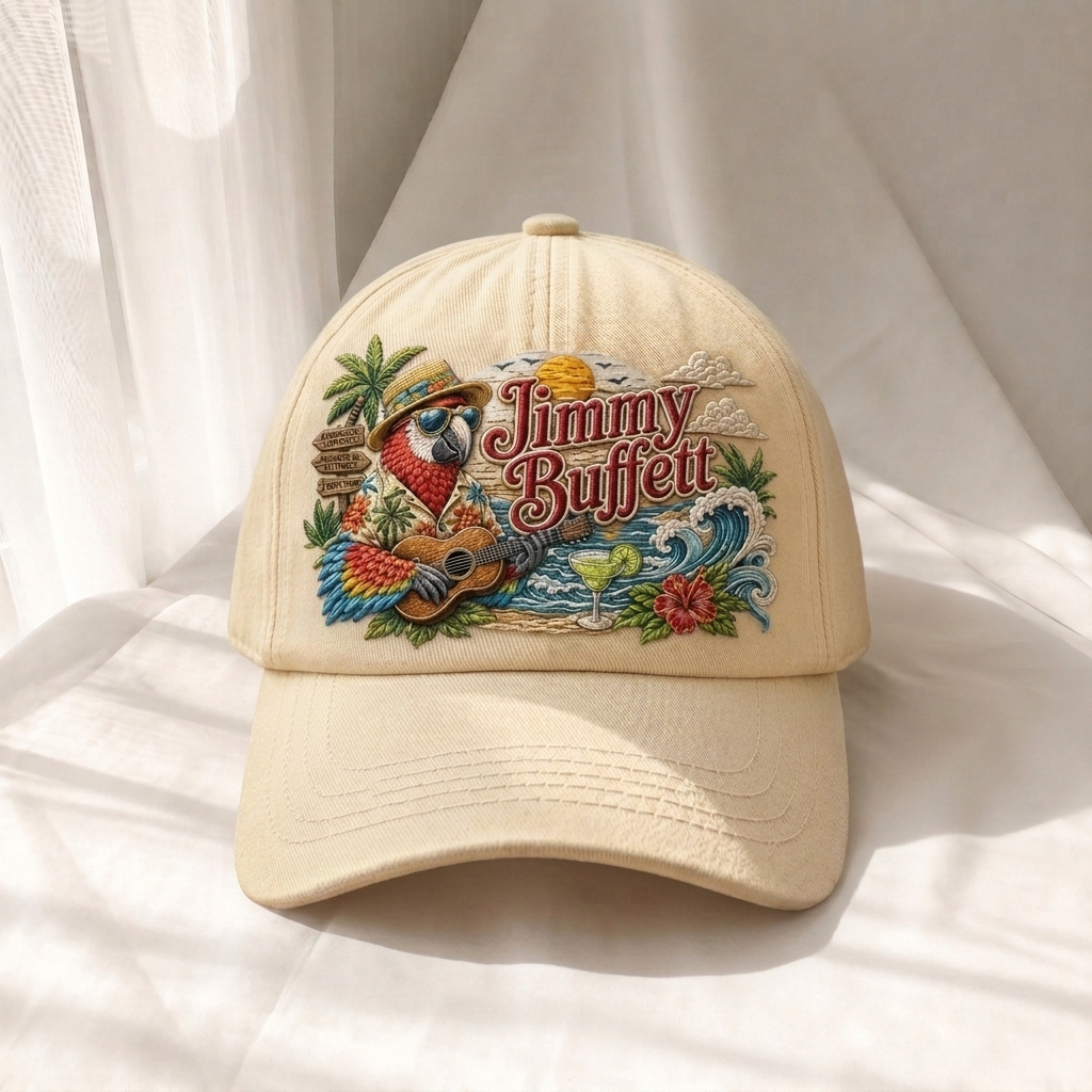 JBU Island Parrot Escape Premium Denim Cap